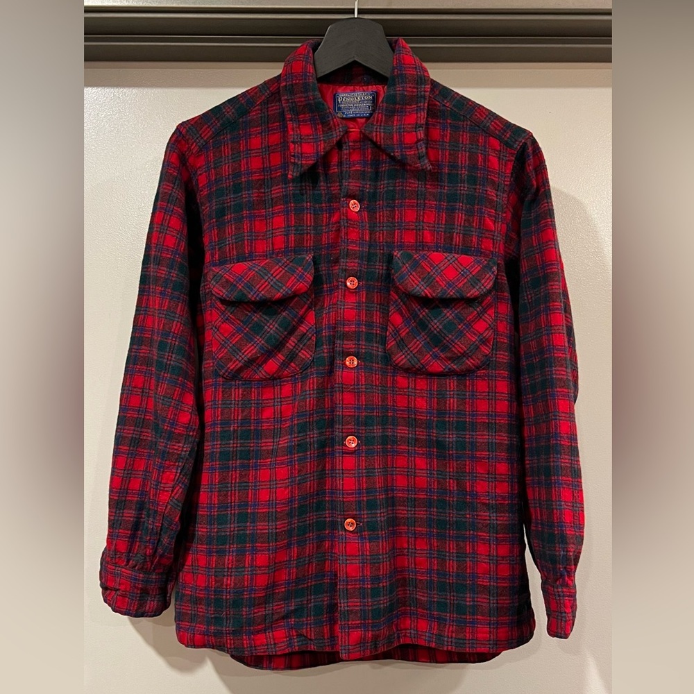 Pendleton Red Green Wool Flannel - image 1